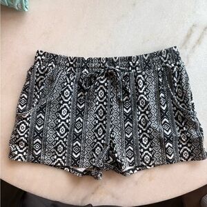 No Boundaries High Waist Black and White Shorts